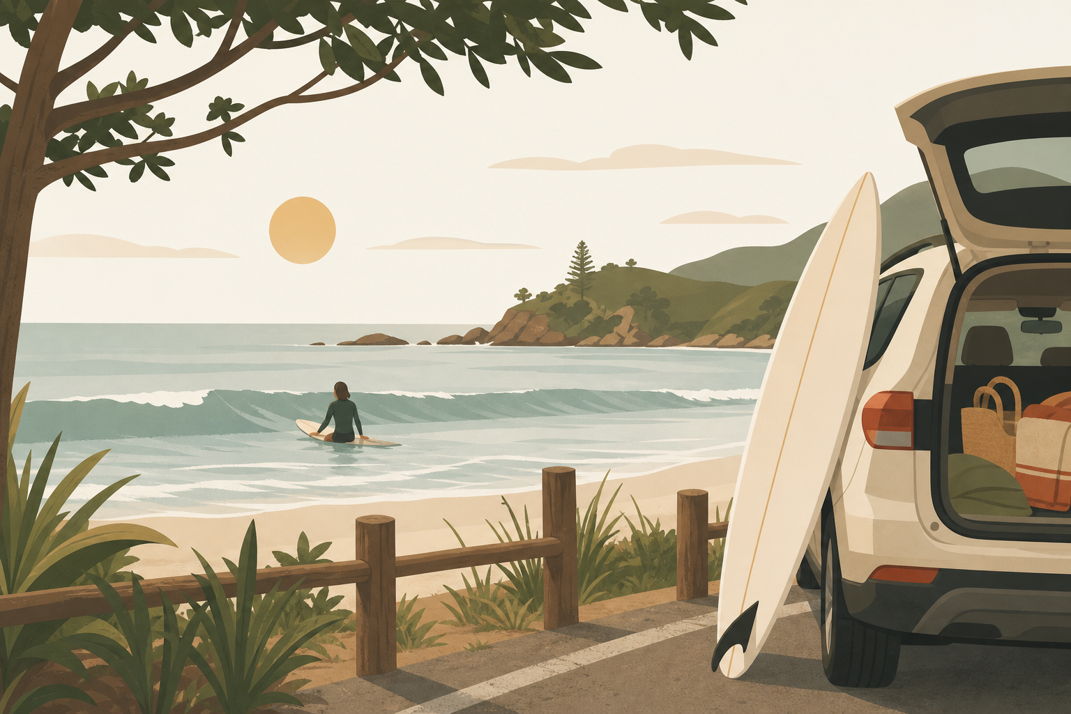 Surfing at Hyuga, Miyazaki